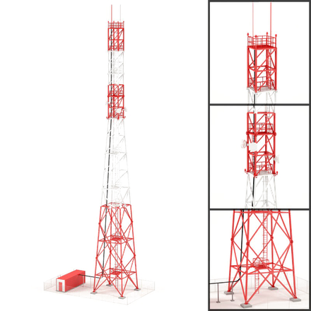 Communication Tower Transparent Png (lavender, black, gray, white)