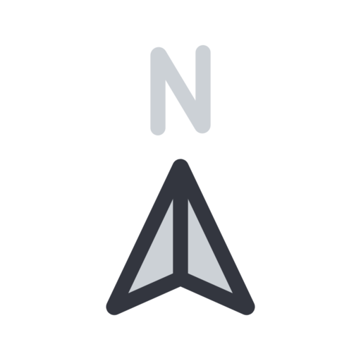 Compass North 1 Free Png Icon Download (black, indigo)