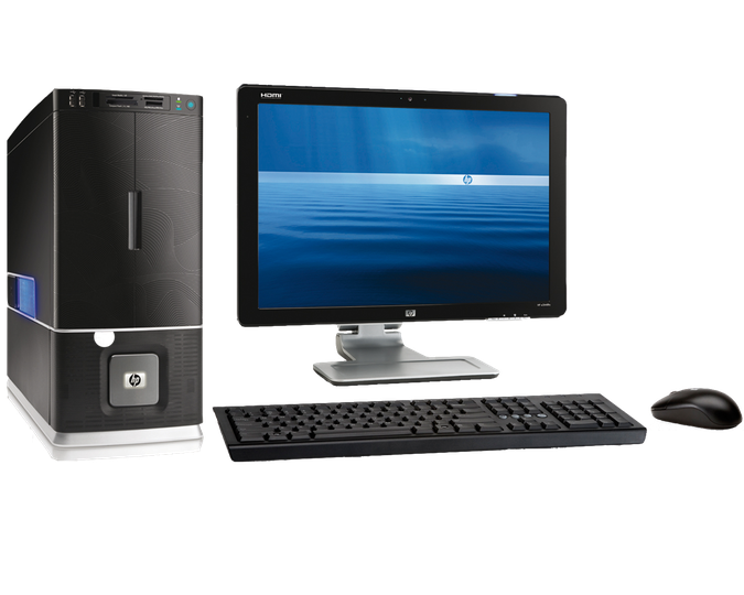 Computer Desktop Pc Png Isolated Transparent Image (black)