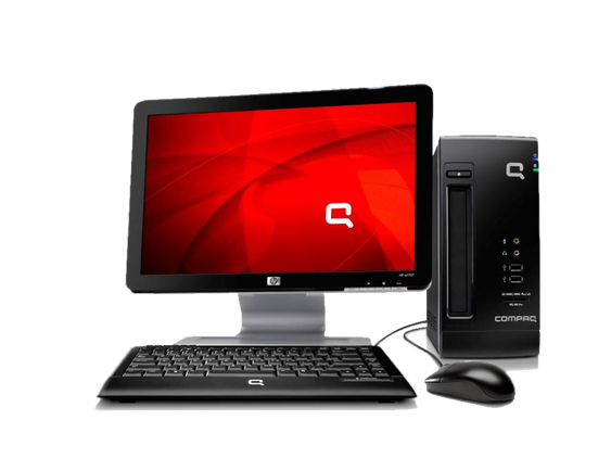 Computer Desktop Pc Png Photo (black, red)