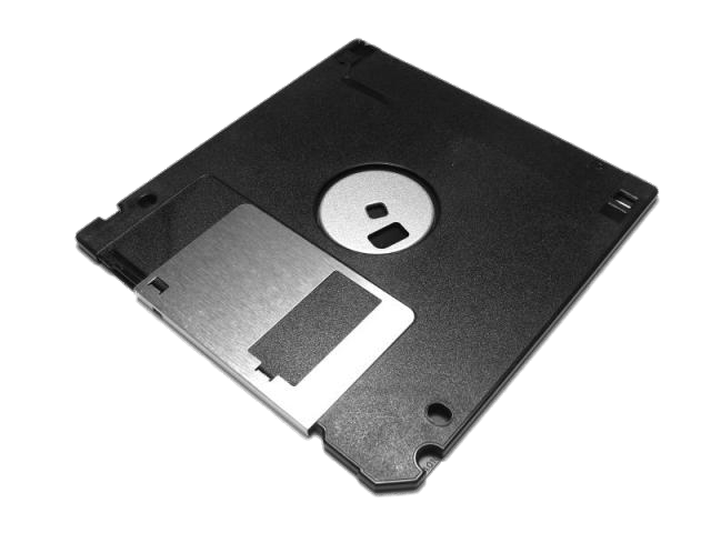 Computer Floppy Disk Png File (black, gray, white)