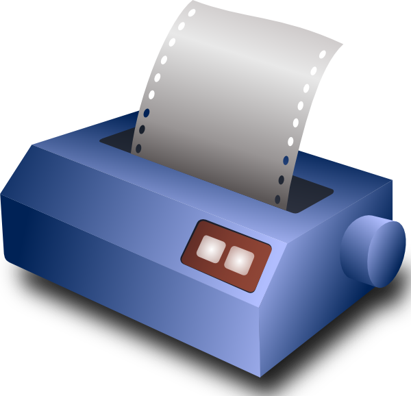 Computer Printer Png File (black, white)