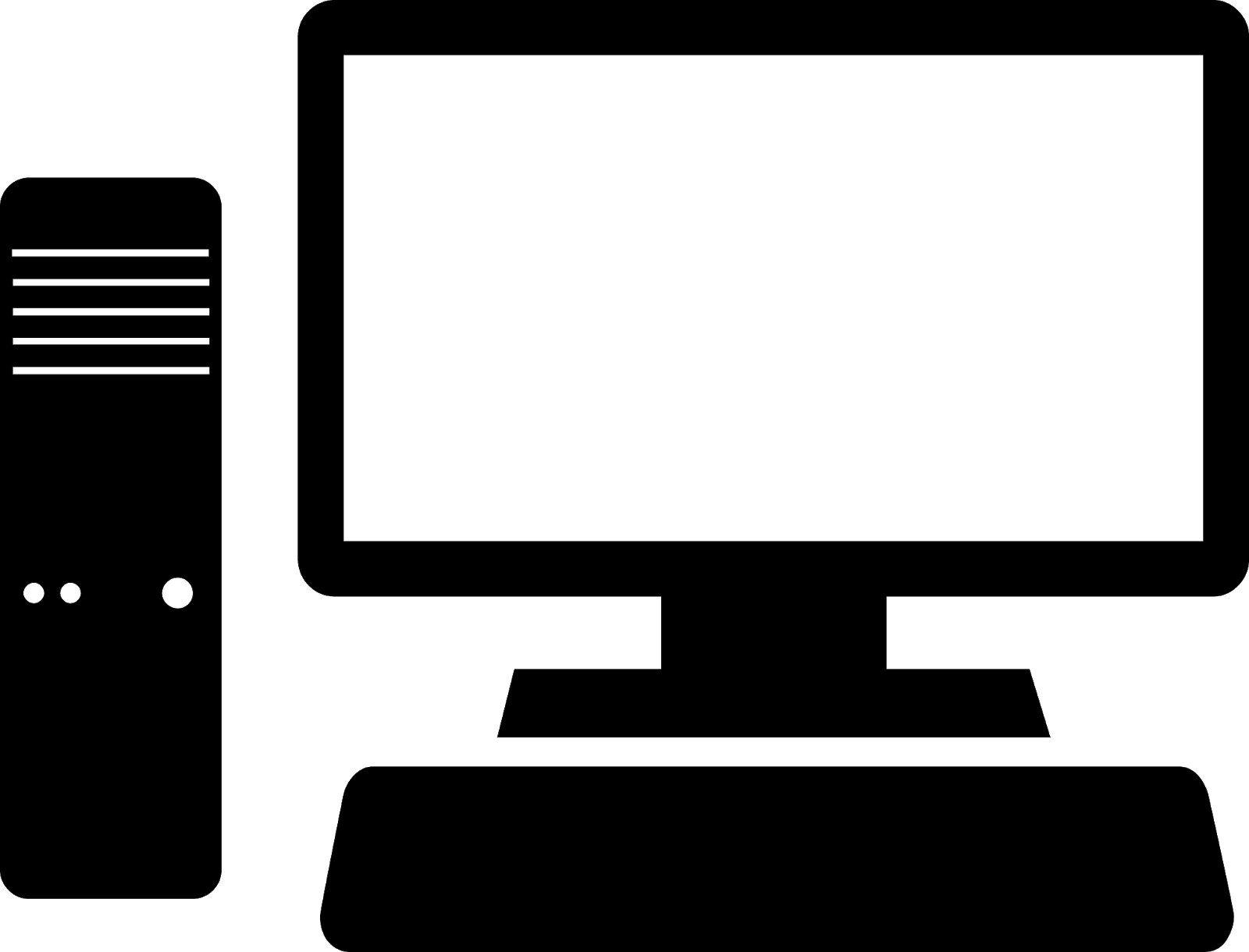 Computer Transparent Png (black)