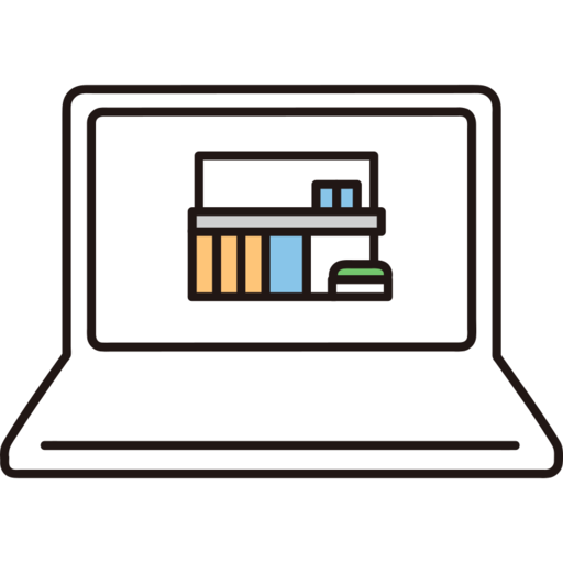 Computer And House Free Png Icon (white, black, gray)