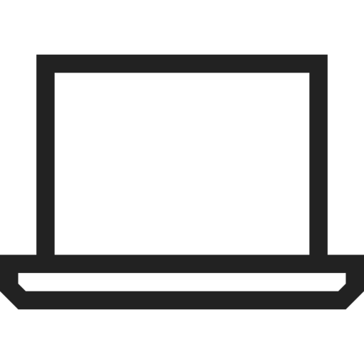 Computer Laptop Pc Device Technology Free Png Icon Download (black)