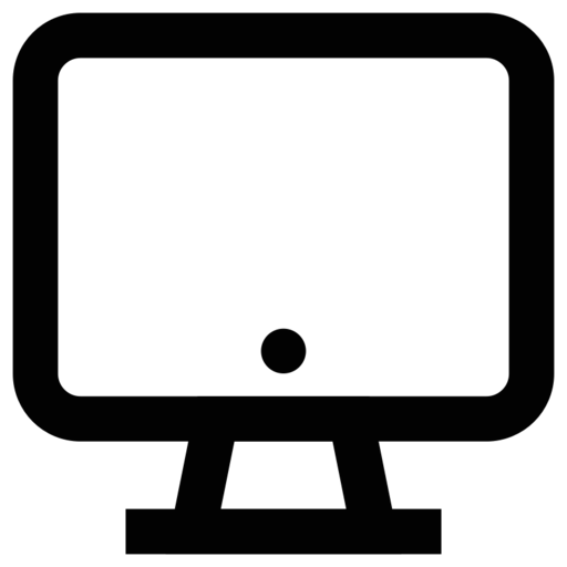 Computer Screen Free Png Icon Download (black)