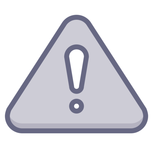 Con Warning Free Png Icon (silver, white, black, gray)