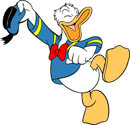 Donald Duck Png Transparent Image (salmon, white, red, teal, black)