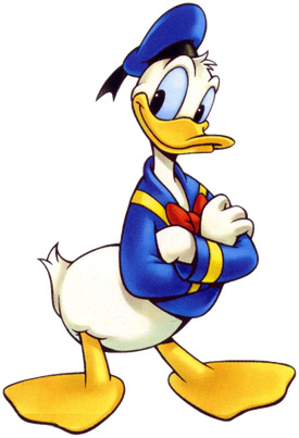 Donald Duck Transparent Png (black, white)