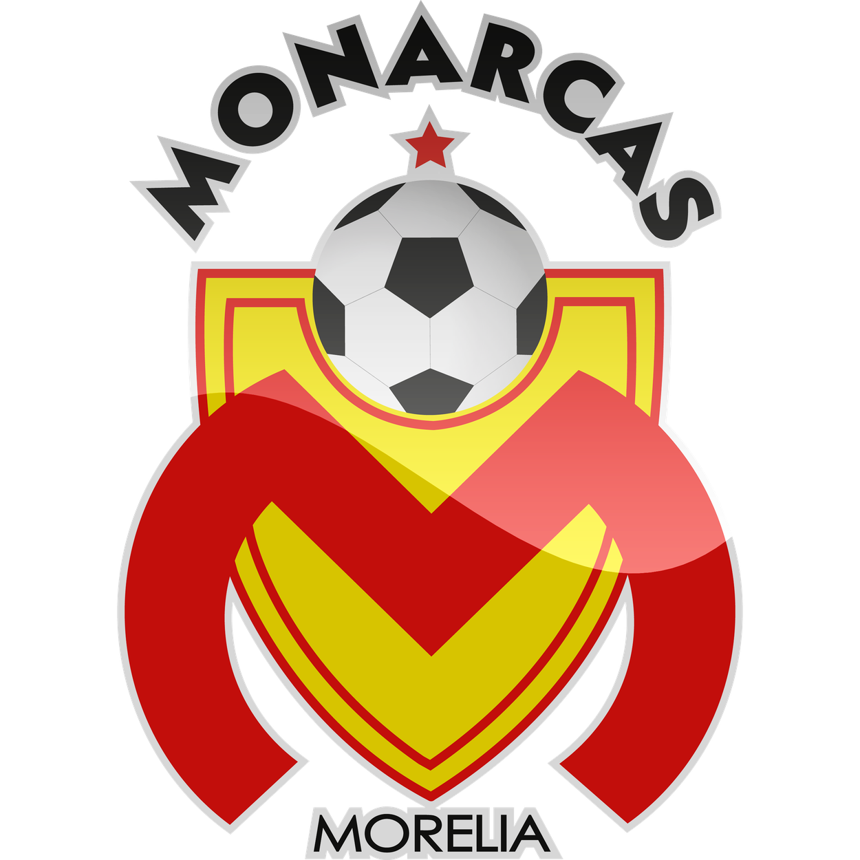 Monarcas Morelia Png File (red, silver, gold, black, salmon)