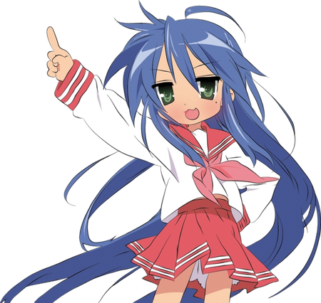 Konata Izumi Png Picture (gray, pink, black, salmon, white)