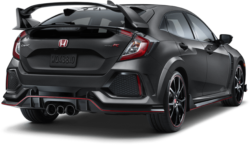 Honda Civic Type R Png Isolated Image (black)