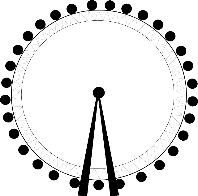 London Eye Background Png (black, lavender, white)