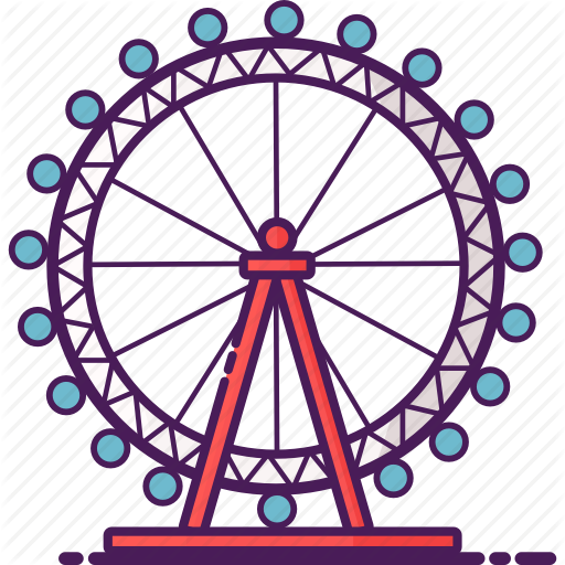 London Eye Png Photos (indigo, black, white)