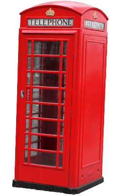 London Phone Booth Png Image (chocolate, gray, red)