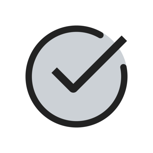 Done Ring Round Free Png Icon (black, indigo)