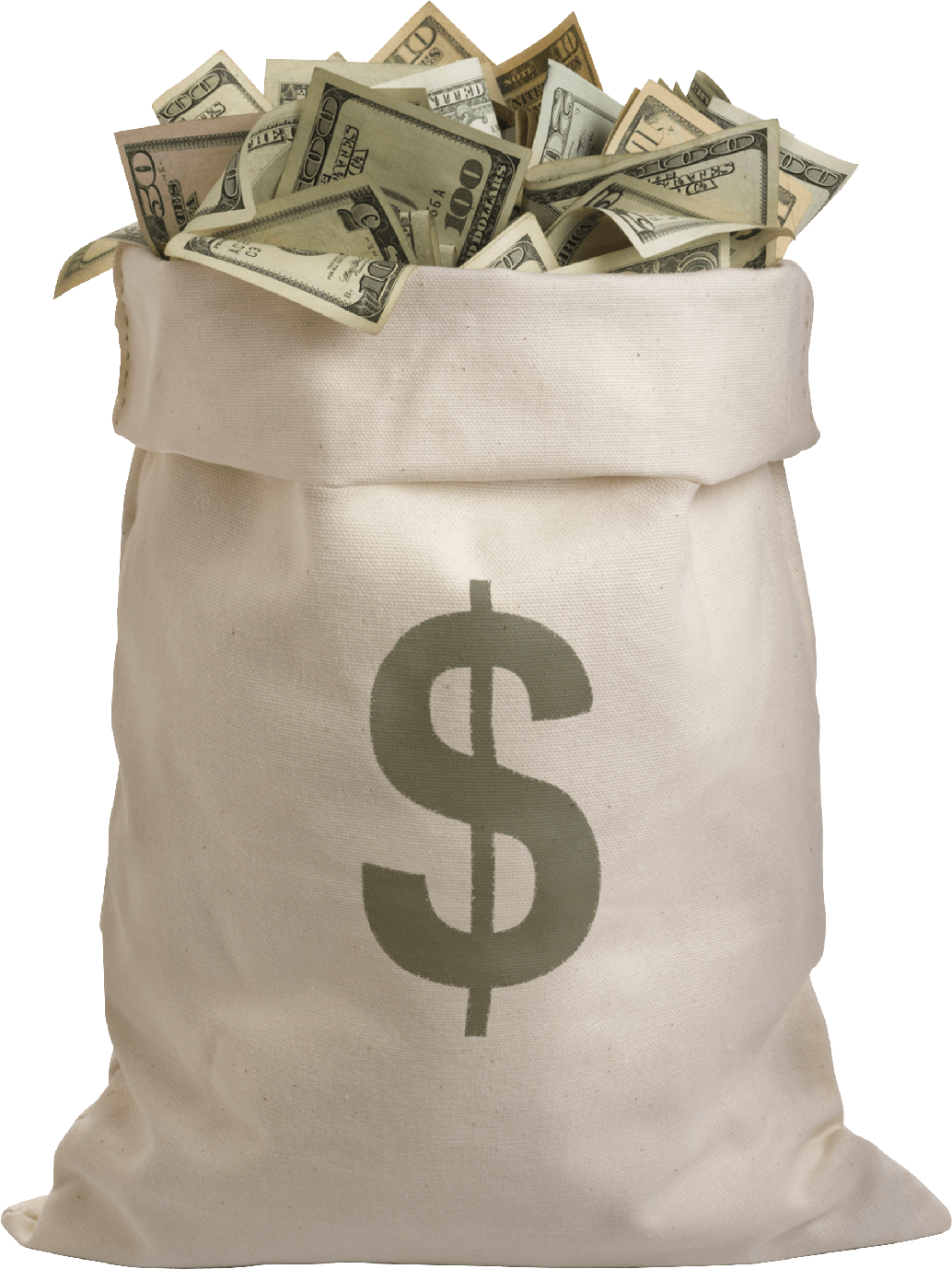 Money Bag Png File (gray, silver)