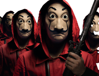 Money Heist Cast Png Clipart (black)