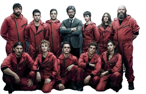 Money Heist Cast Png Hd (black)