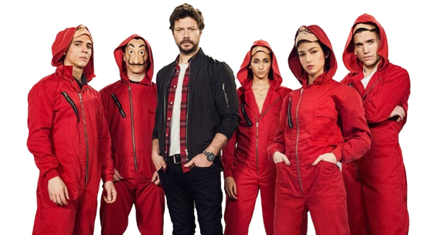 Money Heist Cast Png Pic (black)