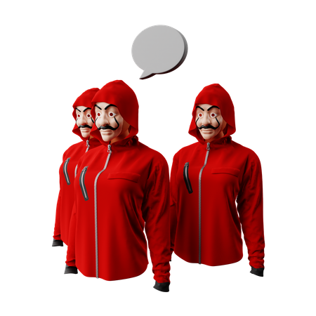 Money Heist Costume Png Pic (black, silver, maroon)