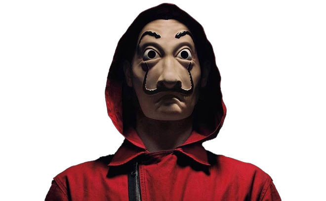 Money Heist Dp Png Clipart (black)