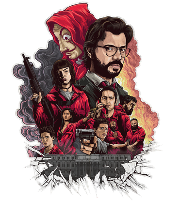 Money Heist Dp Png Photos (black)