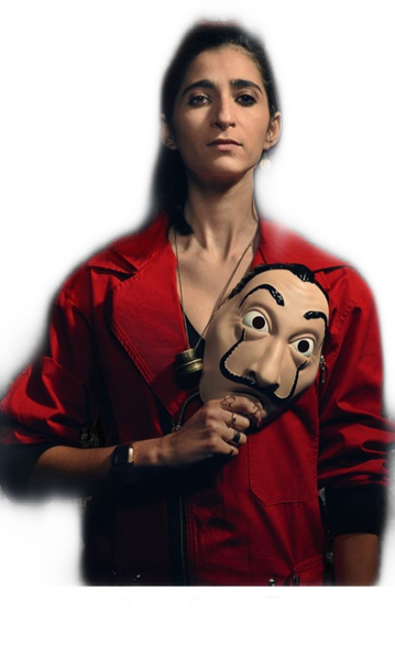 Money Heist Dress Png File (white, black)