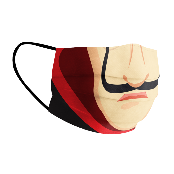 Money Heist Face Mask Png Isolated Pic (beige, black)