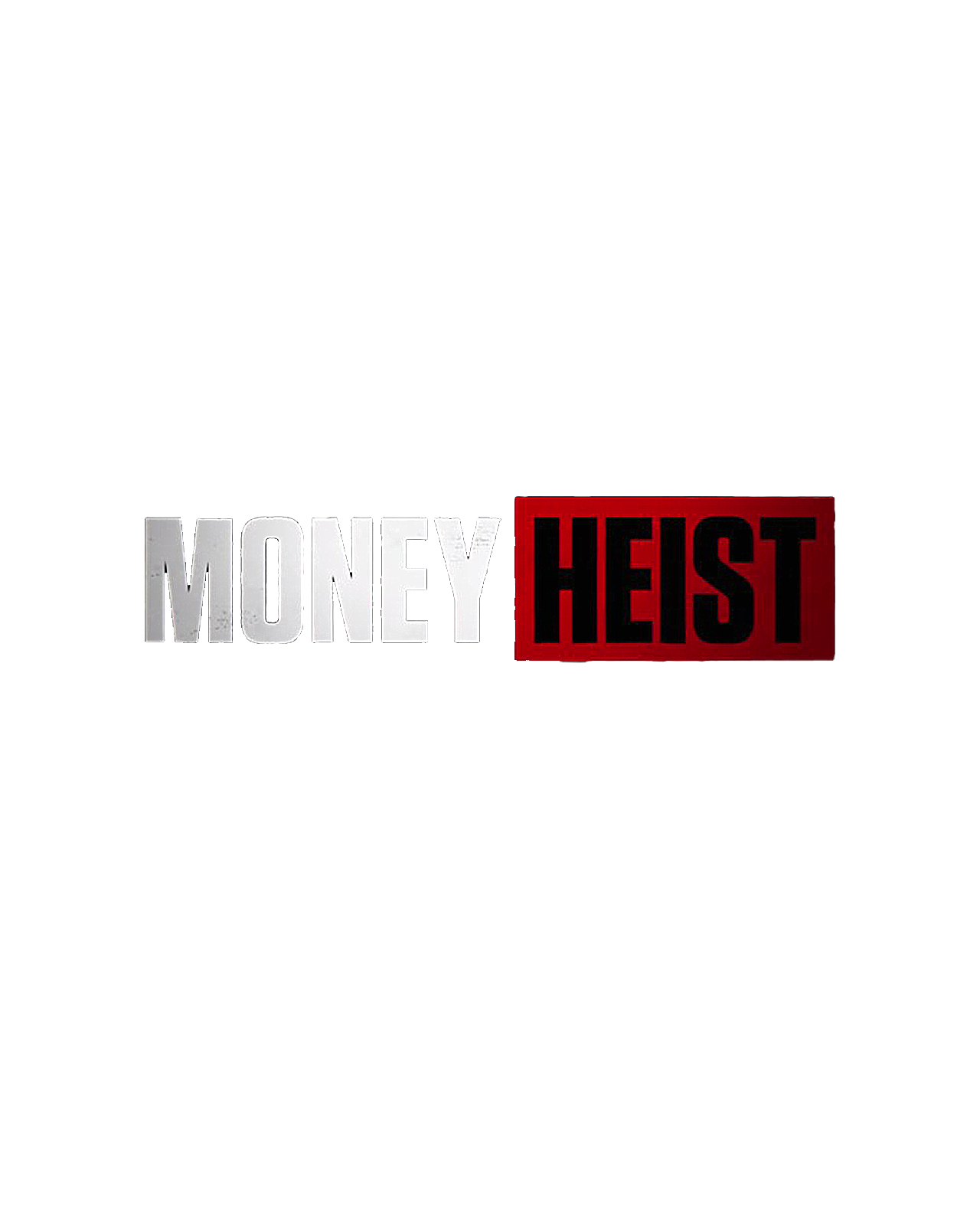 Money Heist Logo Png Picture (white, maroon, black)