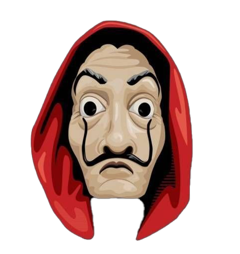 Money Heist Mask Png Hd (white, chocolate, black)