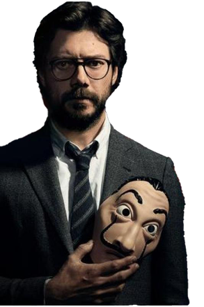 Money Heist Professor Png (black)