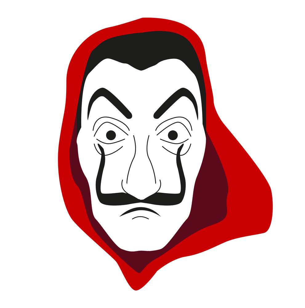 Money Heist Sticker Png Isolated Hd (red, white, maroon, black)