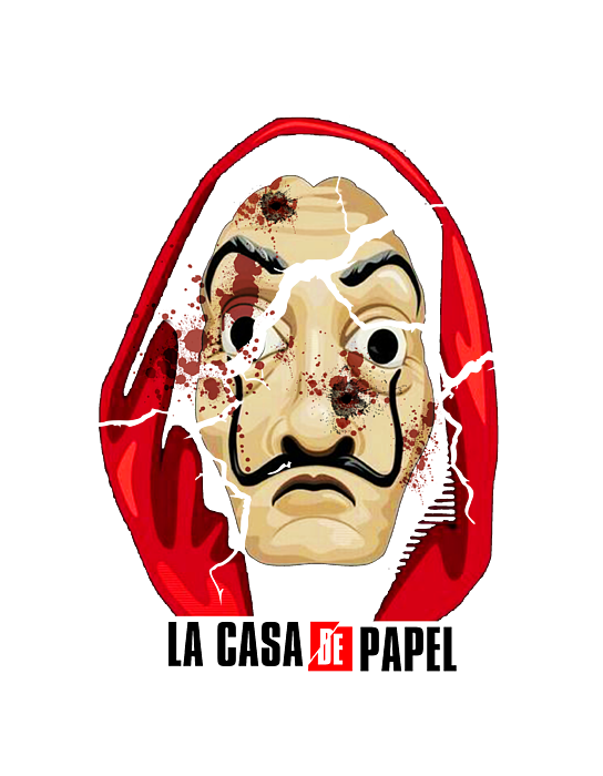 Money Heist Sticker Png Photos (red, white, black)