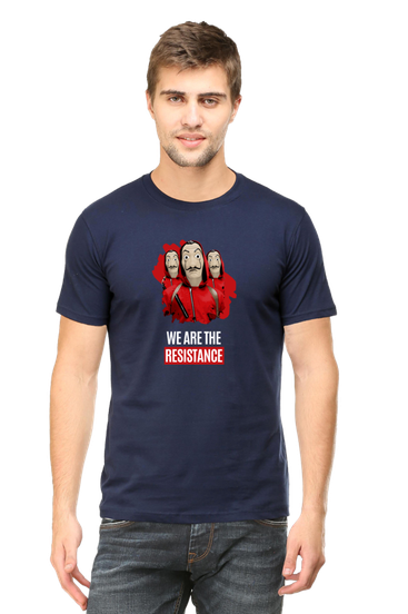 Money Heist T Shirt Png File (indigo, black)