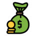 Money Bag Savings Cash Icon Free Png Icon Download (gray, gold, black)