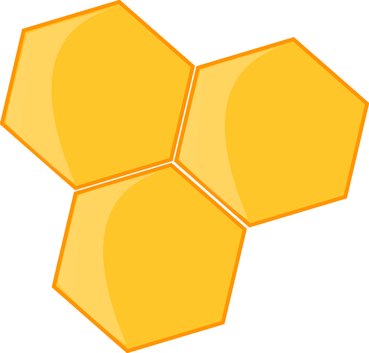 Honeycomb Png File (salmon, gold, white)