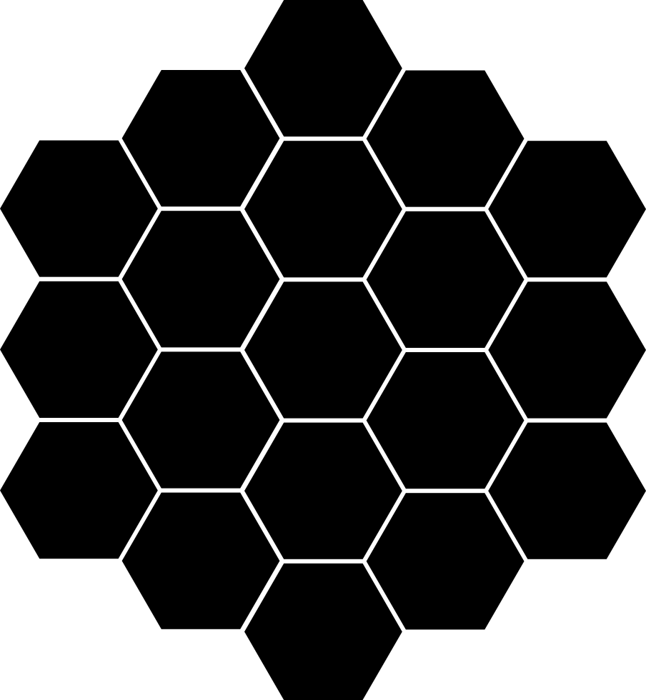 Honeycomb Transparent Background (indigo, black, gray, white)