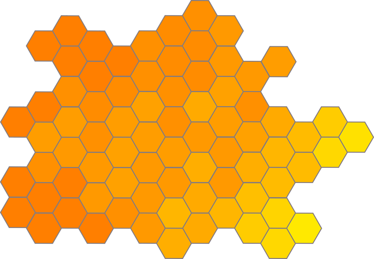 Honeycomb Transparent Png (black, orange)