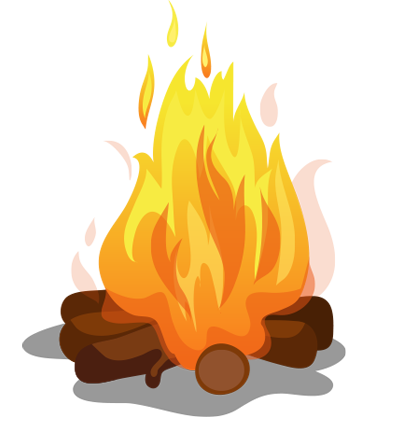 Bonfire Png Photo (yellow, white, black, gold, chocolate)