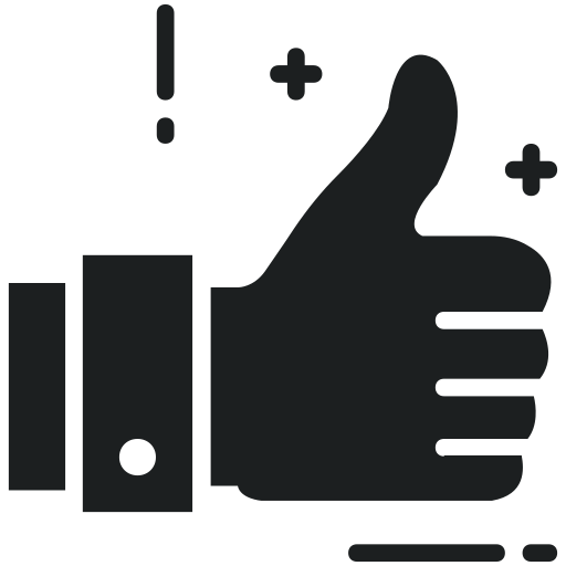 Confirm Hand Sign Like Ok Thumbs Up Free Png Icon Download (black)