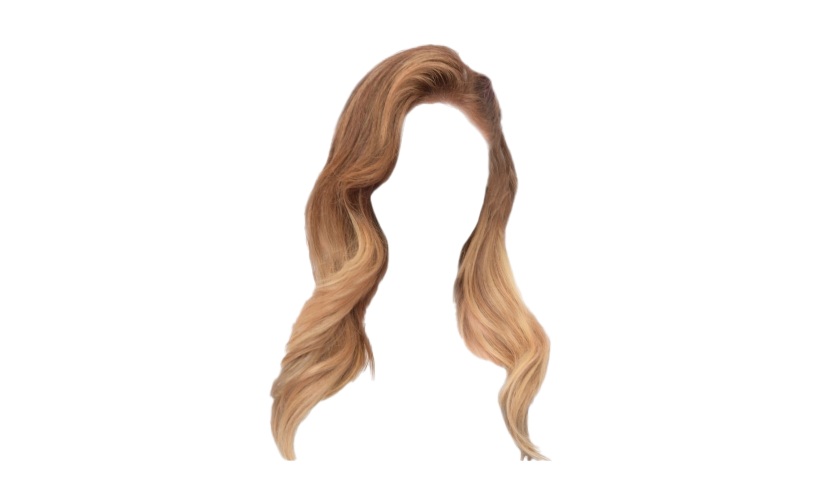 Long Blonde Hair Png Image (white)