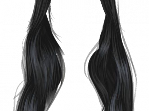 Long Hair Png Photos 300X225 (black)