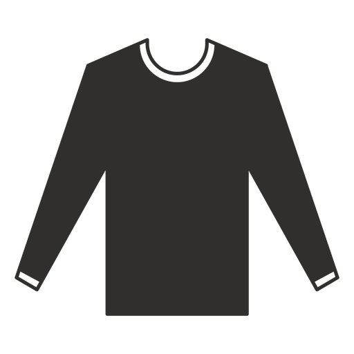 Long Sleeve Crew Neck T Shirt Png Clipart (black)