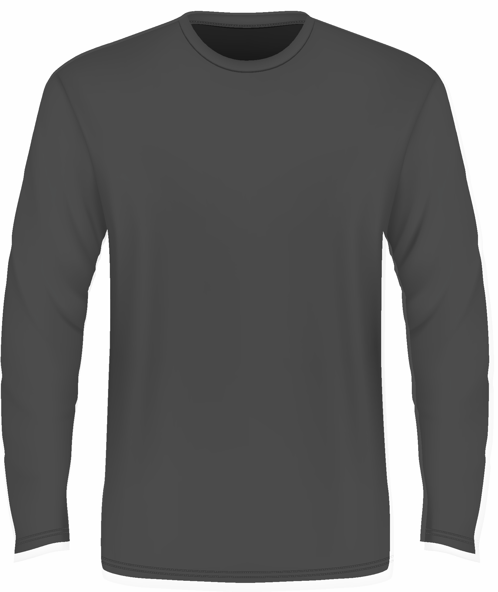 Long Sleeve Crew Neck T Shirt Png File (white, gray, indigo)