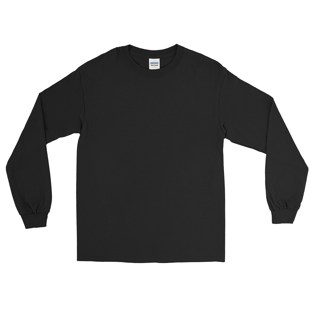 Long Sleeve Crew Neck T Shirt Png Pic (black)