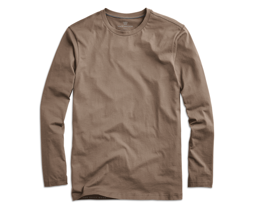 Long Sleeve Crew Neck T Shirt Png (gray, black)