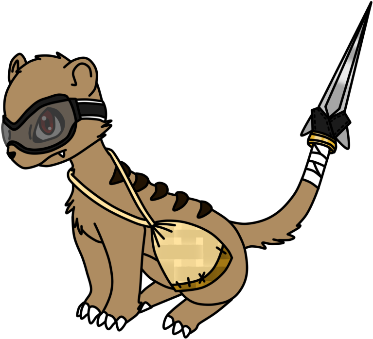 Mongooses Png Isolated Image (gray, black)