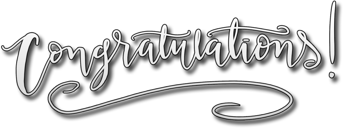 Congratulations Png Isolated Image (gray, black)