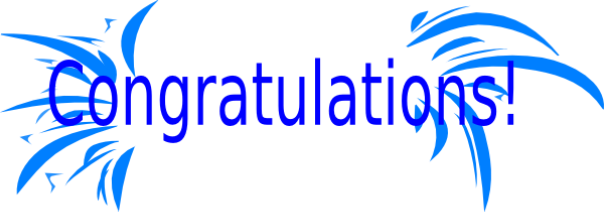 Congratulations Png Pic (blue, black, greenish blue)